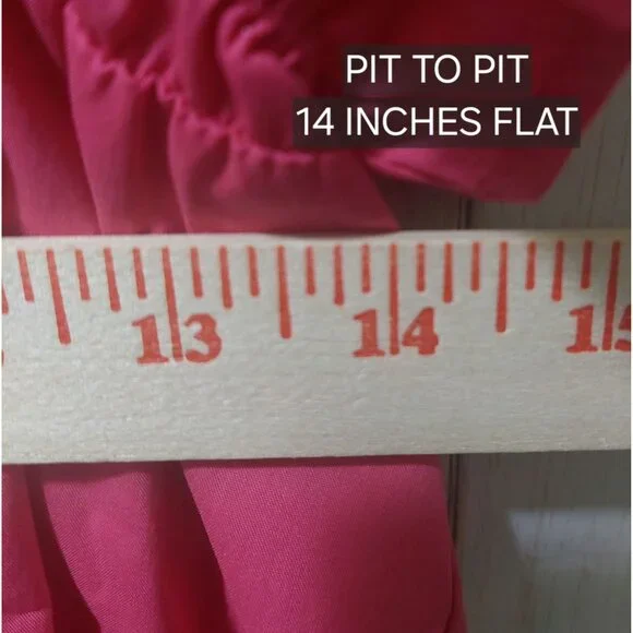 NWT Voy Pink Tiered Ruffle Mini Dress Short Sleeves Smocked Detail Size Small - Picture 7 of 8